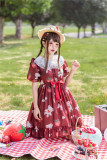 Strawberry and Bear Sweet Lolita OP Dress