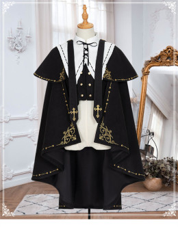 Yinluofu - Ouji Lolita Topwear with Cape and Detachable Collar