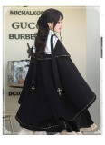 Yinluofu - Ouji Lolita Topwear with Cape and Detachable Collar