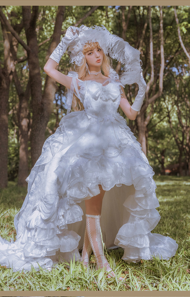 US$ 368.99 - MoiMoiHoney -The Falling Feather- Princess Lolita Wedding Dress  - m.lolitaknot.com