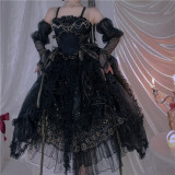 This Time -Miss Death- Gothic Lolita Petticoat