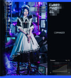 LilithHouse -Cyber Maid- Gothic Lolita OP Dress Set Version I