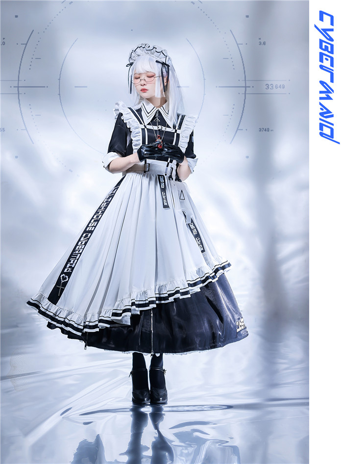 US$ 105.99 - LilithHouse -Cyber Maid- Gothic Lolita OP Dress