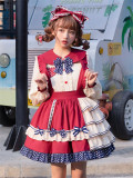 Eieyomi -Fruity Little Bear- Sweet Lolita Salopettes and Matched Blouse