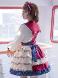 Eieyomi -Fruity Little Bear- Sweet Lolita Salopettes and Matched Blouse