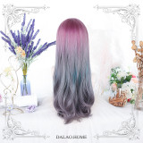 Dalao - Long Big Curls Purple Lolita Wig