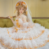 The Palace of Angels Tea Party Princess Wedding Lolita JSK with Arm Sleeves