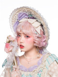 Fantastic Rainbow Bubbles Tea Party Princess Lolita Bonnet