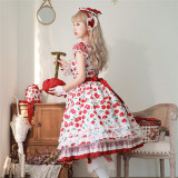Magic Tea Party -Cherry Tea Party- Sweet  Normal Waist Lolita OP Dress