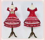 Magic Tea Party -Cherry Tea Party- Sweet  High Waist Lolita OP Dress