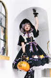 Little Candy Witch Halooween Sweet Lolita OP Dress and Accessories
