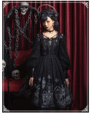 Yinluofu -Eye of Red Heart- Gothic Lolita JSK and Skirt