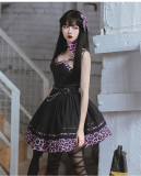 CatHighness - Leopard Sweetheart- Sweet Cool Lolita JSK and Hairclip