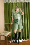 Princess Chronicles -Limited Blossom- Ouji Lolita Embroidery Green Blouse, Shorts and Waistband