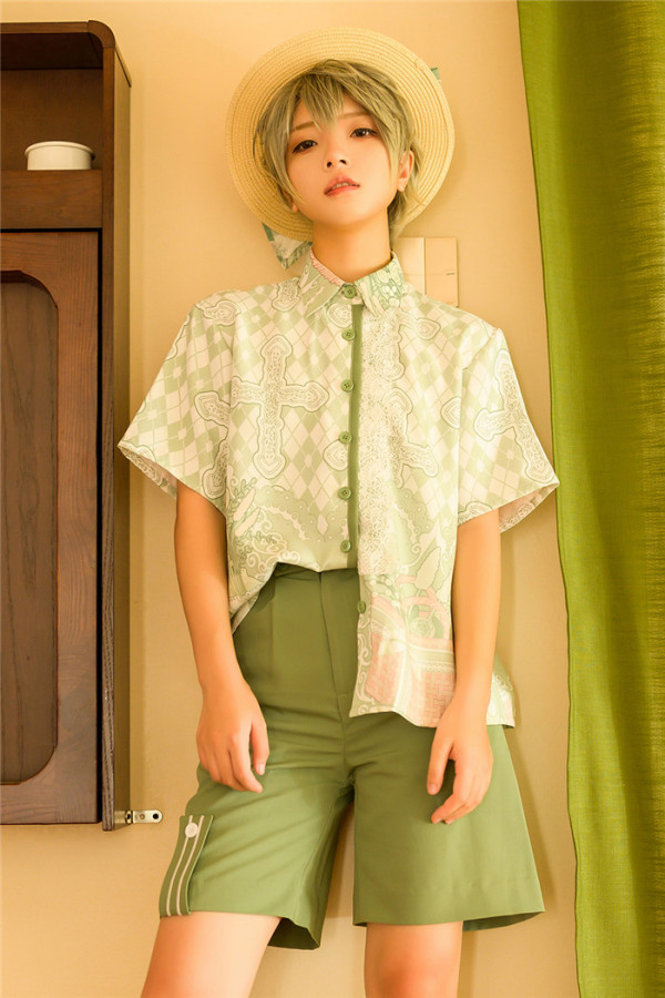Princess Chronicles -Limited Blossom- Ouji Lolita Printed Blouse, Shorts and Hat