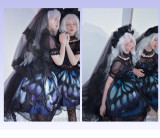Star Fantacy -Night Elf-  Butterfly Gothic Punk Lolita JSK Version II, Topwear and Skirt