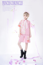 Princess Chronicles -Flower in the Moonlight- Ouji Lolita Printed Blouse and Shorts