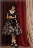 Dot Chocolate Classic Vintage Casual Lolita OP Dress