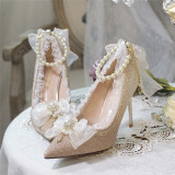 Tea Party Wedding Pointed Toe Hight Heel Lolita Shoes