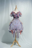 Fantastic Wind -Moon in the Sea- Princess Embroidery Lolita OP Dress and Headdress