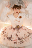 Miss Point -Chocolate Weekly Newspaper- Classic Casual Lolita Salopettes