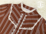 Miss Point -Chocolate Weekly Newspaper- Classic Casual Lolita Blouse