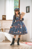 Miss Point -Chocolate Weekly Newspaper- Classic Casual Lolita OP Dress