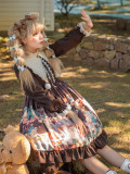 Brocade Garden -Christmas Bear- Sweet Lolita OP Dress
