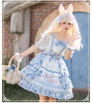 Yinluofu -Alice Rabbit- Sweet Lolita Skirt and Blouse