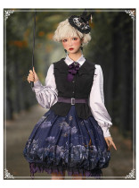 Halloween Witch Town Gothic Lolita Skirt, Blouse and Vest