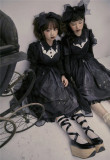 The Bat Halloween Gothic Lolita OP Dress and Petticoat Set
