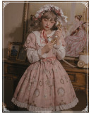 Yinluofu -Bear Story- Sweet Lolita OP Dress and Bonnet