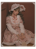 Yinluofu -Bear Story- Sweet Lolita OP Dress and Bonnet