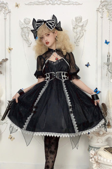 Freesia -Cross Star- Halloween Gothic Lolita JSK Full Set