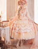 Shining Jewel Gorgeous Tea Party Princess Wedding Lolita JSK Dress with Tailing