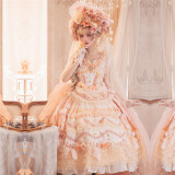 Shining Jewel Gorgeous Tea Party Princess Wedding Lolita JSK Dress with Tailing