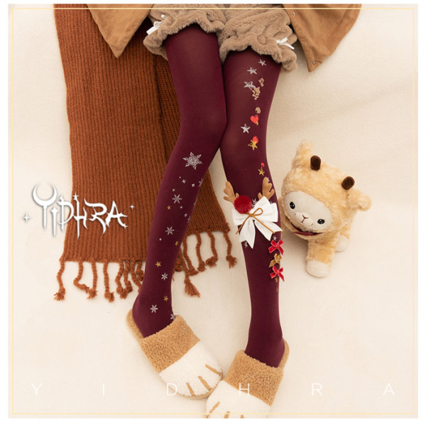 Yidhra -Christmas Deer- Sweet Lolita Tights