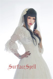 Surface Spell -White Crystal and Black Agate- Steel Boning High Waist Gothic Lolita Blouse