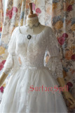 Surface Spell -White Crystal and Black Agate- Steel Boning High Waist Gothic Lolita Blouse