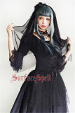 Surface Spell -White Crystal and Black Agate- Steel Boning High Waist Gothic Lolita Blouse