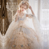 Fantastic Flower Fairy Tea Party Princess Wedding Lolita JSK with Arm Sleeves