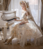 Fantastic Flower Fairy Tea Party Princess Wedding Lolita JSK with Arm Sleeves