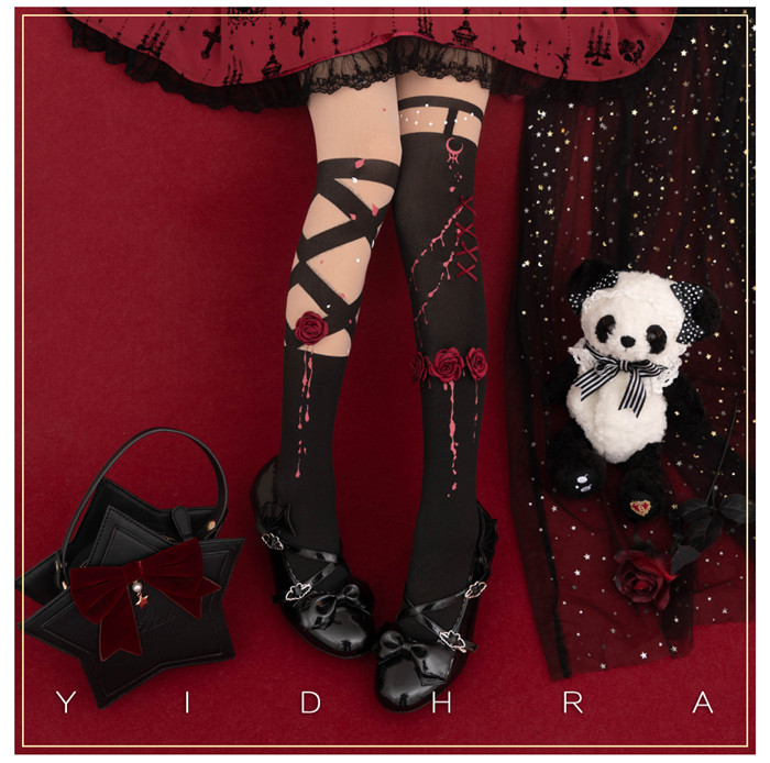 US$ 12.99 - Yidhra -Dream Bride- Halloween Gothic Lolita Tights for