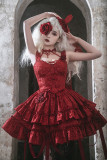 Alice Girl -Blood Rose- Gothic Lolita Vest, Skirt and Accessories Full Set