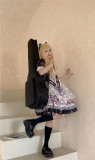 Withpuji -Bear Idol- Sweet Sailor Collar Lolita OP Dress Full Set