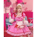 Diamond Honey -Mary- Sweet Lolita OP with Apron and Heart Brooches
