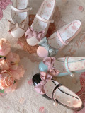 Sweet Cute Round Toe Bow Lolita 6cm Heel Shoes