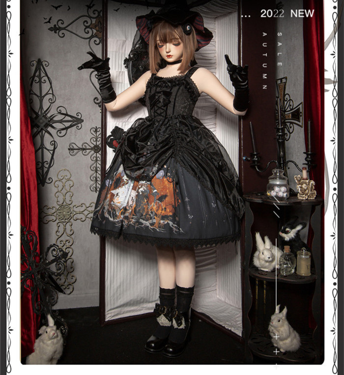 US$ 16.99 - Baduoni -Rabbit Witch- Gothic Lolita JSK, Blouse and Witch Hat  - m.