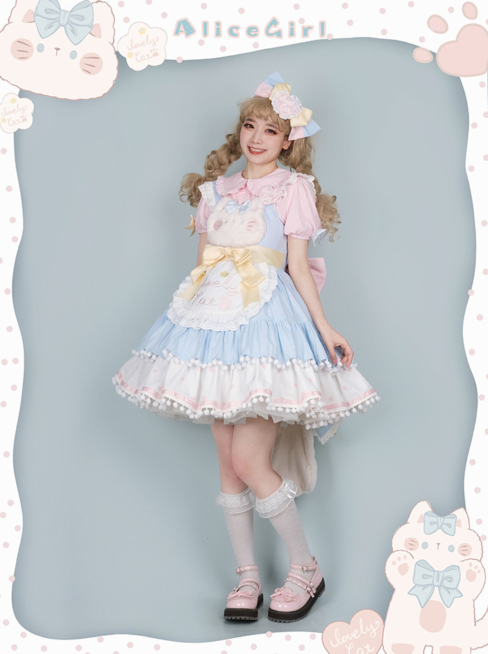 US$ 68.99 - Alice Girl -Candy Cat- Sweet Cute Lolita JSK - m