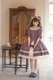 Purple Grape - Classic Vintage Embroidery Lolita OP Dress